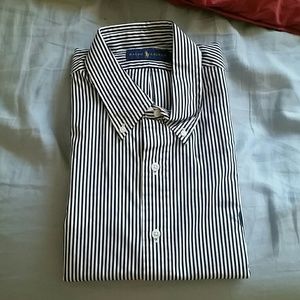 Black and white striped Ralph Lauren dress shirt
